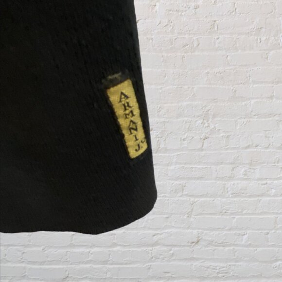 ARMANI JEANS -- Men's Black T-Shirt, Short Sleeved, Fitted, Designer - Picture 7 of 9